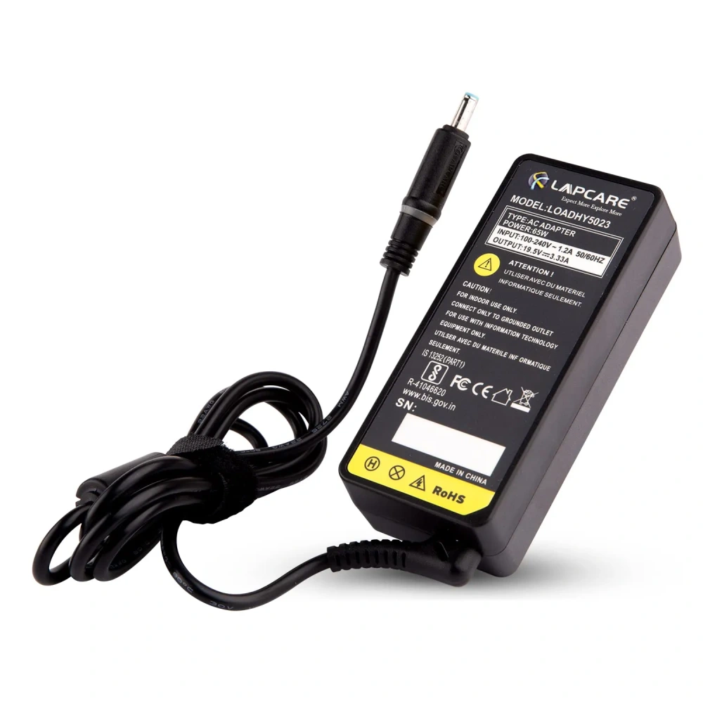 Lapcare Laptop Adapter Compatible  For HP 65w | 19.5v/3.33a | 4.5mm x 3.0mm Blue Pin view 2